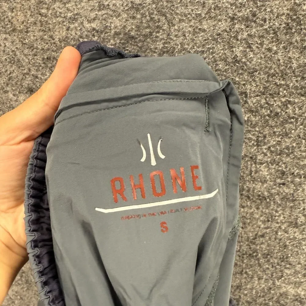 Rhone Shorts Men S Small Gray Mid Rise Chino Drawstring Elastic Waist Pockets